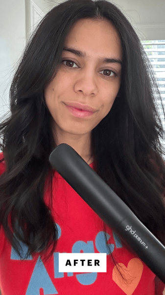 Shipin after using the GHD Platinum Styler